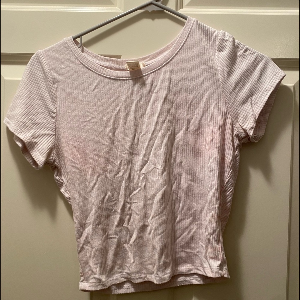 Bozzolo white/pink tie dye crop